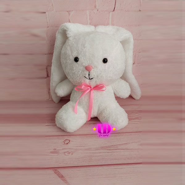 sit-rabbit-1 عروسک خرگوش سفید نشسته